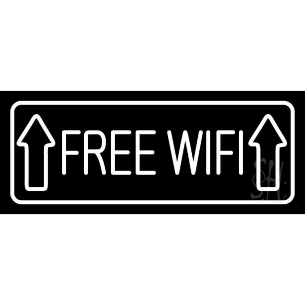 Free WiFi CGSignLab Basic Black Premium Acrylic Sign 16x16 